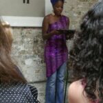Reading and co-hosting at the launch of At The Inkwell London, 2016