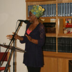 Reading at launch of Kadija George's poetry collection 'Irki'. Barbican, London